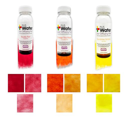 Roylco PlusWater Washable Liquid Watercolor Paint Value Kit – Just Add Water to Create Paint | 8oz Large Bottle, Safe & Non-Toxic | Water Colors Painting Supplies for Art, Craft DIY, Poster, School, Home, Classroom & Party | Easy Pour Fluid Bottles - colo