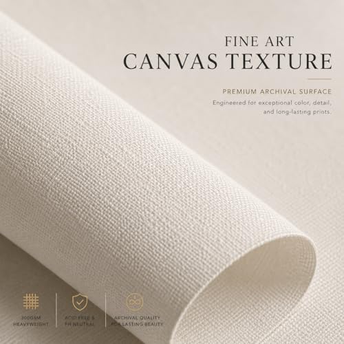 44" x 100ft Glossy Polyester Canvas Roll, 290gsm Professional Wide Format Inkjet Canvas for Eco Solvent, Latex & UV Printing, Giclée Photo & Gallery Wrap - size: Polyester 290GSM - 44"x100'