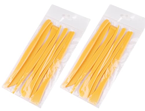 YYaaloa 14pcs Set Plastic Crafts Clay Modeling Tool Pottery Carving Tools for Shaping and Sculpting for Ceramics Clay Pottery (Plastic Knife-14pcs)