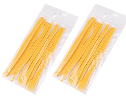 YYaaloa 14pcs Set Plastic Crafts Clay Modeling Tool Pottery Carving Tools for Shaping and Sculpting for Ceramics Clay Pottery (Plastic Knife-14pcs)