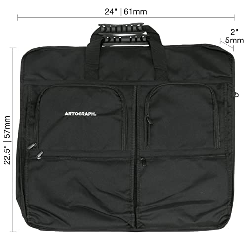 Artograph Padded Carrying Bag, Protective Travel Case for LightPads, Laptops, Art Supplies & Sketch Pads, Multiple Zippered Pockets, Durable Nylon, Portable Artist Storage Tote, 24 x 22.5-Inch - size: 24 x 22.5-Inch