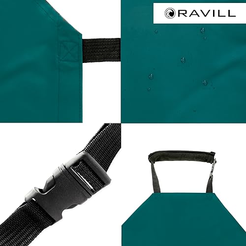 Ravill Waterproof Apron For Men and Women - 2 Pockets - 35" Long Multi Purpose Work Aprons for Dishwashing, Dog Grooming - color: Green
