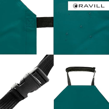 Ravill Waterproof Apron For Men and Women - 2 Pockets - 35" Long Multi Purpose Work Aprons for Dishwashing, Dog Grooming - color: Green