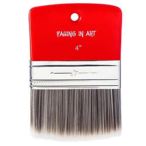 Falling in Art Filbert Paddle Paint Brush, Scale Brush for Oil and Acrylic Paints,4 Inch - color: Filbert, size: 4''