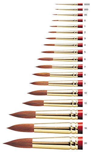 Winsor & Newton Sceptre Gold II Series 101 Short Handle Brush - Round #20 - size: #20, style: Round