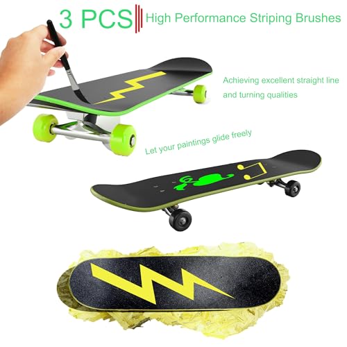 Pinstriping Brush 3 pcs High Performance Striping Brushes,Sdanart Long Liner Brush,Script Liner Brush,Sword Brush, Scroll Brushes, Professional Art Paintbrushes Paint Brushes