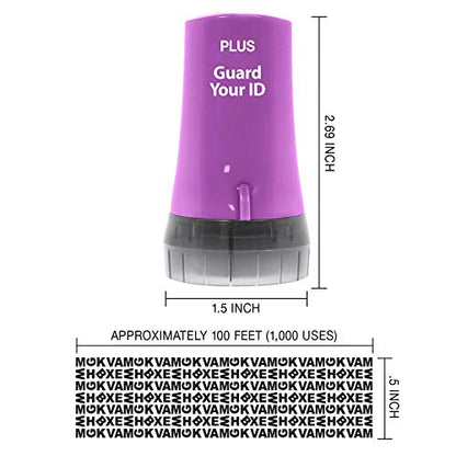 Guard Your ID Advanced Security Roller 2.0 for Identity Theft Prevention Stamping Purple - color: Purple, size: Regular