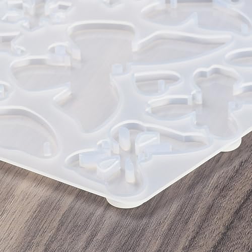 1PC Butterfly Pendant Silicone Molds Resin Epoxy Casting Molds for Earring Necklace Keychain Charms Pendants Jewelry Making DIY Gem Cabochon Craft Supplies White 124x119x4.5mm - color: White-2