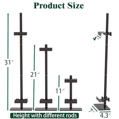2 Pieces Tabletop Easel Stand, 31" H/1.7" T Adjustable Picture Frame Stands for Display,Metal Tablet Top Easel Picture Frames Stand, Canvas Frame Easel, Black Stand for Sign,Photo,Art,Painting