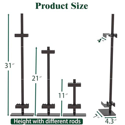 2 Pieces Tabletop Easel Stand, 31" H/1.7" T Adjustable Picture Frame Stands for Display,Metal Tablet Top Easel Picture Frames Stand, Canvas Frame Easel, Black Stand for Sign,Photo,Art,Painting