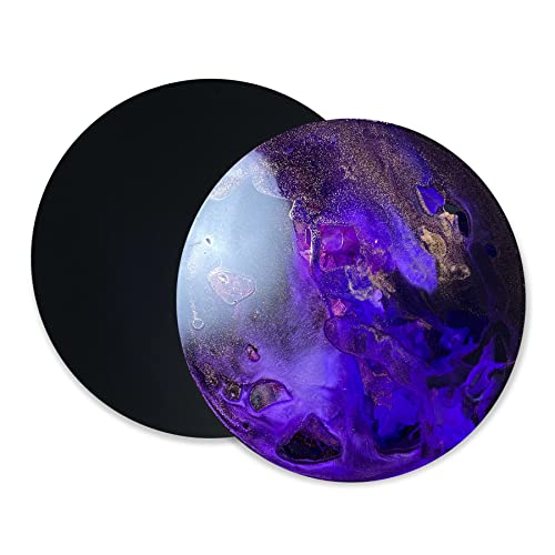 Alcohol Ink Synthetic Paper & Watercolor - Non-Absorbent, Heavy Weight & Tear Resistant - Forgiving - Many Inks Wipe Off Clean for Easy Reuse - Flexible Matte Black EVO Circles Variety Sizes (6 Pack) - color: Black, size: Assorted Circle Sizes