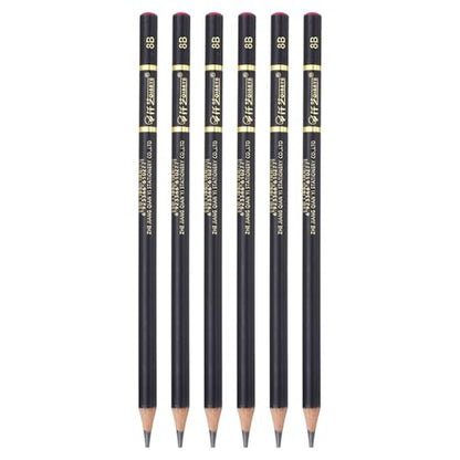 PATIKIL 6Pcs Drawing Pencils for Sketching, 8B Refill Sketch Pencils for Drawing, Graphite Art Pencil Set Professional Resistant Lead for Painting Shading Artist Office Supplies - size: 8B