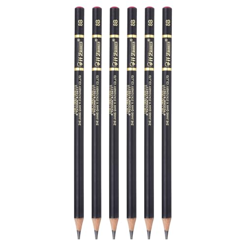 PATIKIL 6Pcs Drawing Pencils for Sketching, 8B Refill Sketch Pencils for Drawing, Graphite Art Pencil Set Professional Resistant Lead for Painting Shading Artist Office Supplies - size: 8B