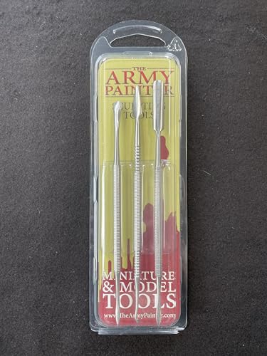 The Army Painter Sculpting Tools - Set with Three Double Ended Stainless Steel Dab Tools, Polymer Tools for Modeling Plastic, Resin, and Metal Miniatures - Green Stuff Putty, 45 g