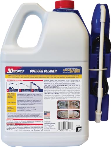 30 SECONDS Mold and Mildew Stain Remover | 1.3 Gallon | Ready to Use | Battery Powered Spray Wand - size: 166.4 Ounce (Pack of 1)