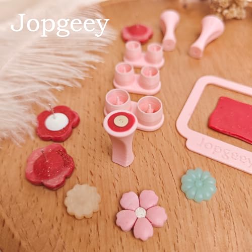 Stud Post Embedding Tool Set for Polymer Clay Earring, 3D Print Polymer Clay Tools for Clay Jewelry, Earring Post Embedder Tool, Easy to Use and Store