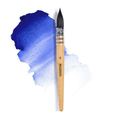 MEEDEN Watercolor Brushes Professional - Synthetic Squirrel Hair Artist Paint Brushes Set with Beech Wood Handle Great for Artists Hobbyists Size 9 - size: Size 9 - 1 Count