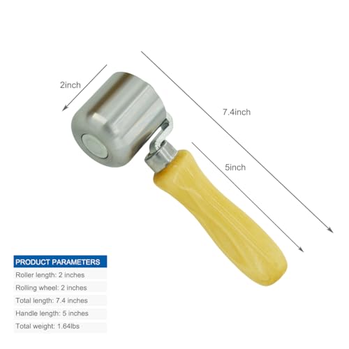 Steel Seam Roller for PVC TPO EPDM Roofing Vinyl Decking 2inch Professional Heavy Steel Heavy Application Rolling Wheel Roller (1)