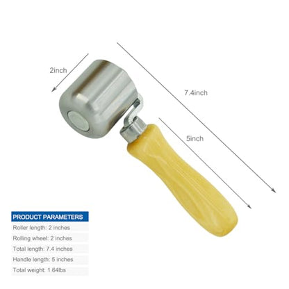 Steel Seam Roller for PVC TPO EPDM Roofing Vinyl Decking 2inch Professional Heavy Steel Heavy Application Rolling Wheel Roller (1)
