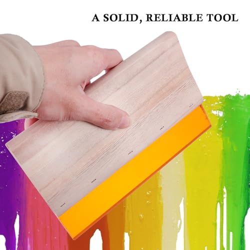 SUPVOX Screen Printing Starter Kit with Wood Silk Screen Frame, Transparency Inkjet Film, Squeegee and Wood Stick for Fabric Printing and Craft Projects