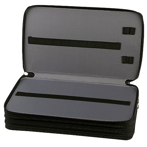 300 Slots Pencil Case - Large Capacity Pencil Holder with Zipper Closure, Twill Fabric, Galaxy Black - color: Galaxy Black, size: 300