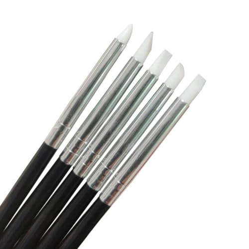 5Pcs/Set Dental Silicone Brush Pens for Resin Shaping and Trimmer,Dental Whitening Carving Pen Set