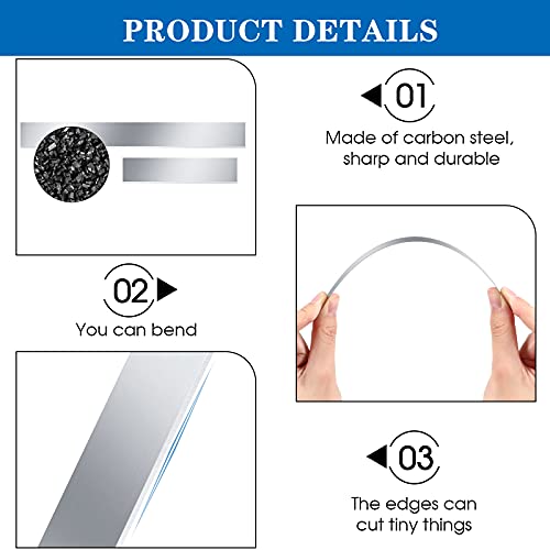 Honoson 10 Pieces Polymer Clay Cutters Tools Clay Tissue Blade Slicer Carbon Steel Cutting Slicing Tools for DIY Shaping Modelling Slicing Sculpting, Straight and Wave