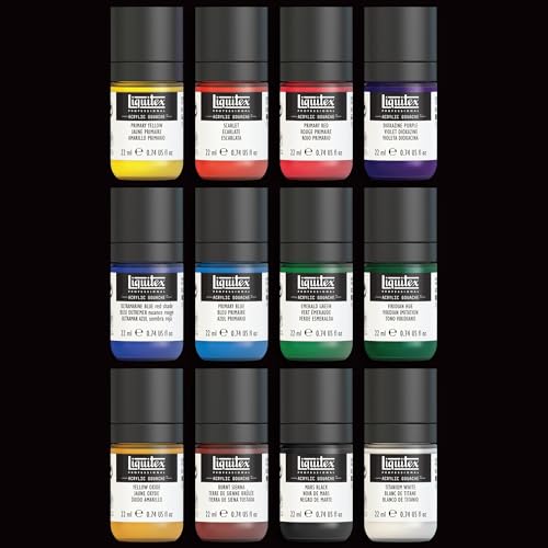 Liquitex Professional Acrylic Gouache Paint, 12 x 22ml (0.74-oz), Essentials Set - style: Essentials Set 12 x 22ml (0.74-oz)