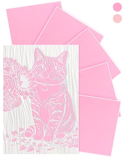 FIVEIZERO 6PCS PVC Carving Blocks,4"x6" Linoleum Blocks & Double-Layer Linocut Block for Block Printing,Stamp Making-Printmaking Supplies for DIY Crafts,Art Projects,Speedy Carve Tools - color: Rose Red