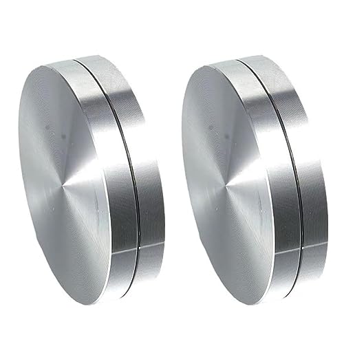 2Pcs Silver 30mm Ceramic Clay Pottery Wheel Throwing Trimming Spinner Trim Stabilizer Metal Rotary Disc Wheel Mini Pottery Wheel Trimmer Tool Polymer Clay Tools Ceramic and Pottery Tools