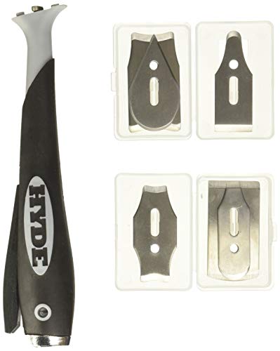 Hyde Contour Scraper with 6 Changeable Blades , multicolor - 10450 | Restores molding, trim, furniture details and profiles without damaging delicate shapes and contours. 10450 - style: Contour Scraper