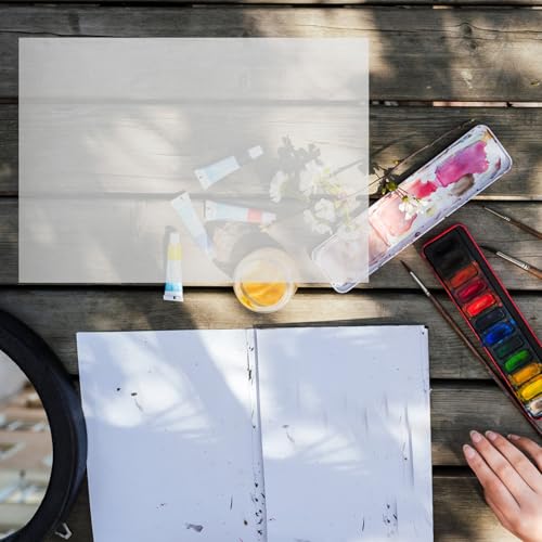 WRITWAA 10 Sheets A4 Carbon Transfer Paper for Woodburning and Crafting, Ultra-Thin Graphite Tracing Paper Sheets for DIY Art Projects and Transfers