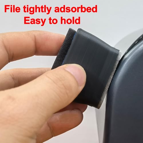 Denibbing File Tool - Paint File Tool with Sponge for Quick Removal & Cleaning of Paint Imperfections, 2-in-1 Mini-File Blade for Repairing Paint Retention, Stains on Cars, Drawing Boards