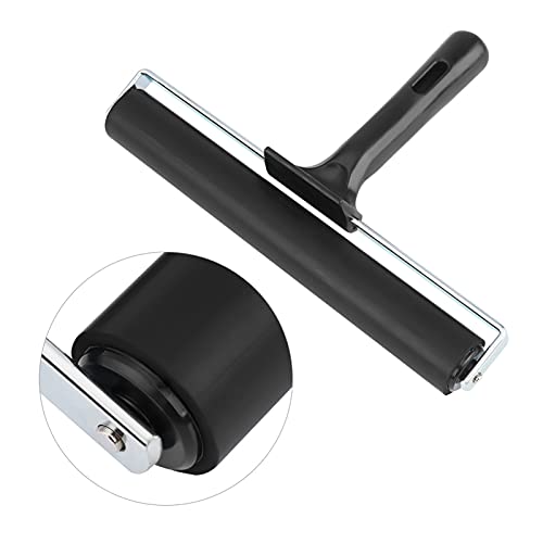 8 Inch Rubber Brayer Roller for Printmaking, Heavy Duty Ink Applicator with Non-Slip Handle