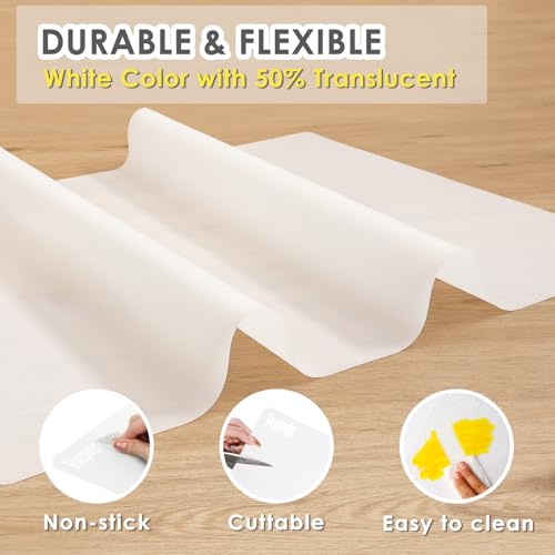 31.5" x 23.6" Extra Large Silicone Mat for Resin Casting, Epoxy and Crafts, Nonstick Silicone Sheet for Jewelry Casting Molds, Clear Countertop Protector Mat Heat Resistant Placemats by Foepoge - color: Translucent