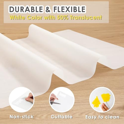 31.5" x 23.6" Extra Large Silicone Mat for Resin Casting, Epoxy and Crafts, Nonstick Silicone Sheet for Jewelry Casting Molds, Clear Countertop Protector Mat Heat Resistant Placemats by Foepoge - color: Translucent
