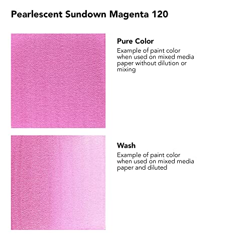 Daler-Rowney FW Pearlescent Acrylic Ink Bottle Sundown Magenta - Acrylic Drawing Ink for Artists and Students - Permanent Calligraphy Ink - Archival Ink for Illustrating and More