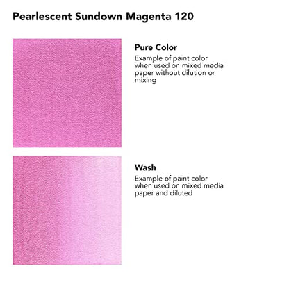 Daler-Rowney FW Pearlescent Acrylic Ink Bottle Sundown Magenta - Acrylic Drawing Ink for Artists and Students - Permanent Calligraphy Ink - Archival Ink for Illustrating and More