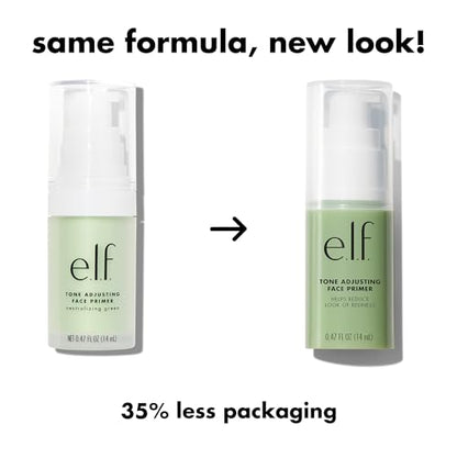 e.l.f. Tone Adjusting Face Primer, Makeup Primer For Neutralizing Uneven Skin Tones & Redness, Grips Makeup To Last, Vegan & Cruelty-free, Small - size: 0.47 Fl Oz (Pack of 1)