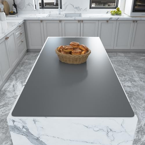 Warome Silicone Mat, 47"x 23" Silicone Mats for Kitchen Counter, Nonslip Heat Resistant Mat, Extra Large Kitchen Counter Mat, Countertop Protector for Craft, No Creases-Gray - color: 47"Grey, size: 47"L x 23.6"W