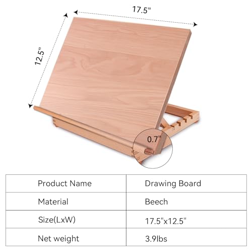 Tabletop Easel A3 Painting Easel with Smooth Surface, Adjustable Angle Art Easel for Artists, Children, Beginners & Student - style: A3 Upgrade