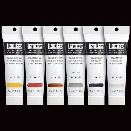 Liquitex Professional Heavy Body Acrylic Paint, 6 x 59ml (2-oz), Iridescent Colors Set - style: Iridescent Set 6 x 59ml (2-oz)