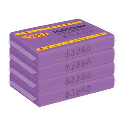 Jovi - Non-Hardening Modeling Clay, 3 lb Total, 4 Purple Bars, 0.77 lb Each | Arts and Crafts Non-Toxic and Gluten Free Plasticine - color: Purple