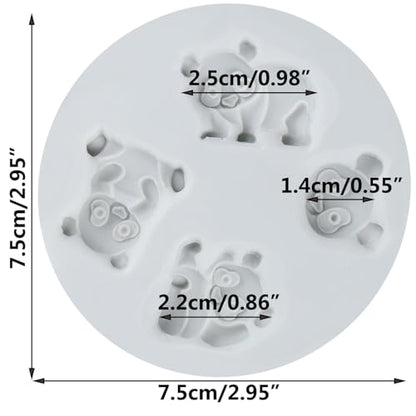 Panda Polymer Clay Mold Animal Panda Silicone Molds for DIY Crafts Epoxy Resin Casting Air Dry Polymer Clay Plaster Jewelry Making - color: Style E