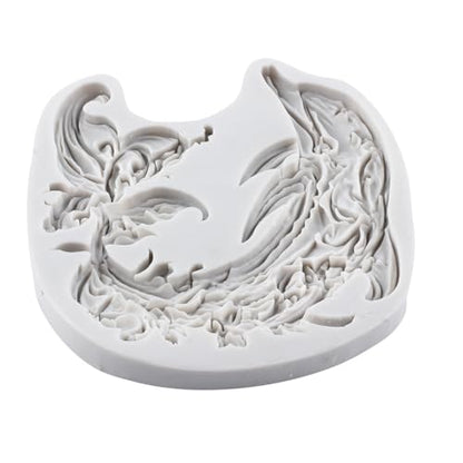 Dolphin Silicone Resin Casting Molds Dolphin Flower Polymer Clay Mold for DIY Crafts Epoxy Resin Casting Air Dry Polymer Clay Plaster Jewelry Making - color: Style K