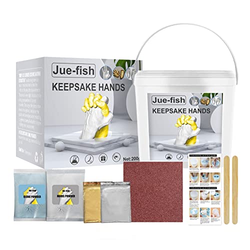 Ochine Hand Casting Kit Couples Mold Keepsake Hands Casting Kit DIY Plaster Statue Alginate Molding Powder Kit Hand Holding Craft Gift for Adults Baby Family Wedding Anniversary Holiday Activities