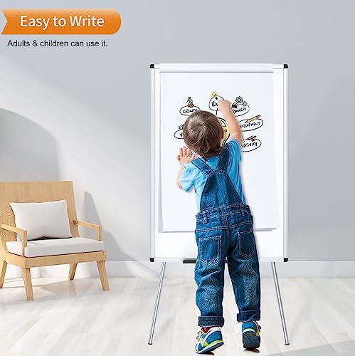 VIZ-PRO Whiteboard Easel, 36 x 24 Inches, Portable Dry Erase Board Height Adjustable for School Office and Home - size: 36 x 24 Inches - Board Only