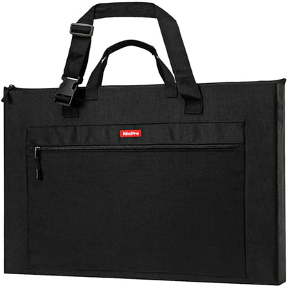 Nicpro Light Weight Art Portfolio Bag, 18x 24 Inches Waterproof Art Portfolio Case with Shoulder & Handle Carry, for Artwork, Poster, Sketch Drawing, Canvas, Photography, Solar Panel Storage - size: 18 x 24 inches