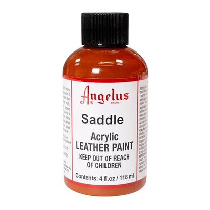 Angelus Acrylic Leather Paint, 4 Fl Oz (Pack of 1), Saddle - color: Saddle, size: 4 Fl Oz (Pack of 1)