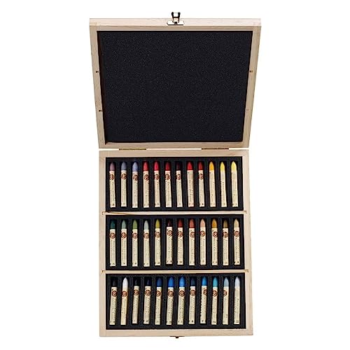 SENNELIER Oil French Pastel for Professional Artists, Plein Air Wooden Box Set of 36